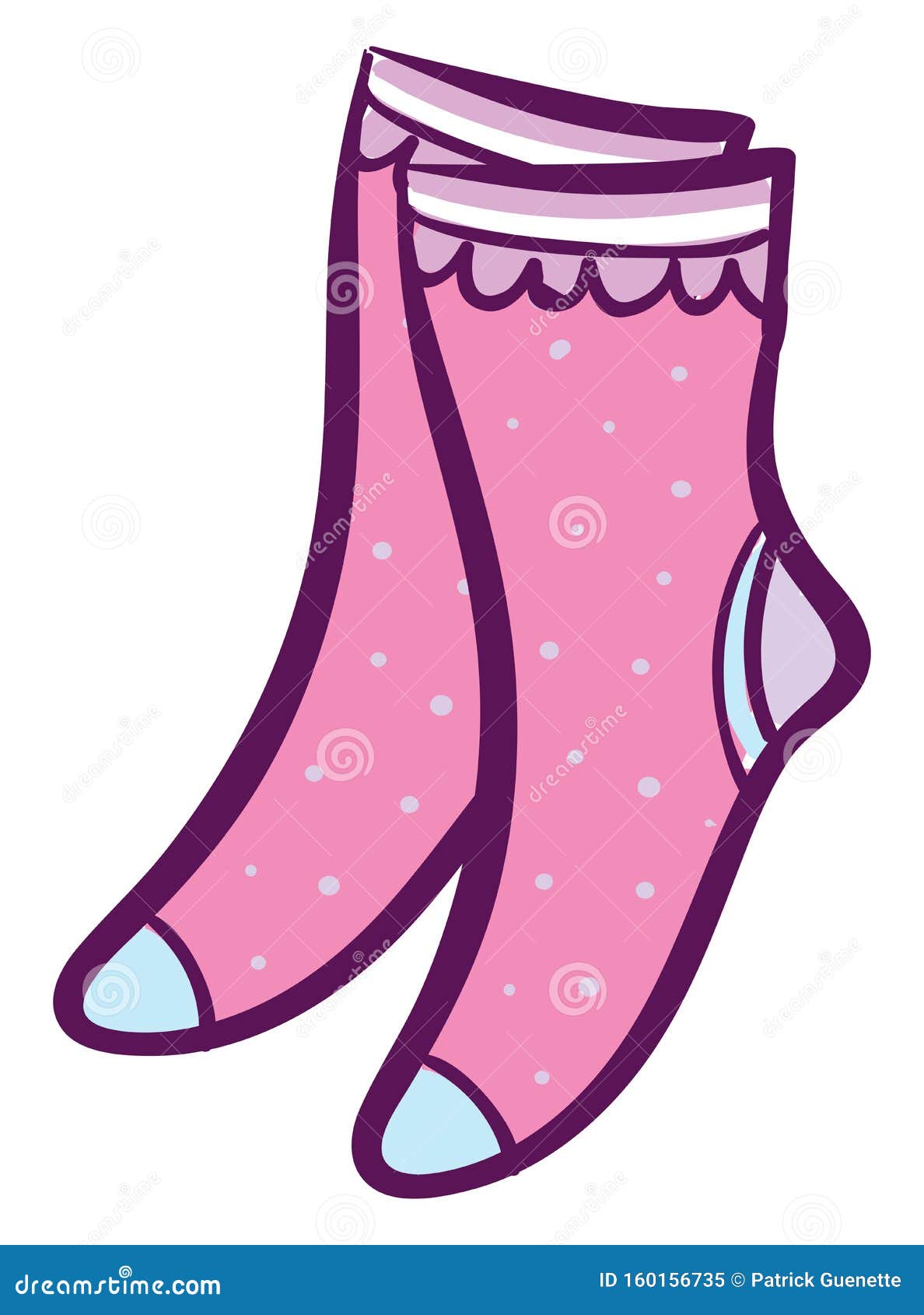 A Pair of Pink Socks Vector or Color Illustration Stock Vector ...