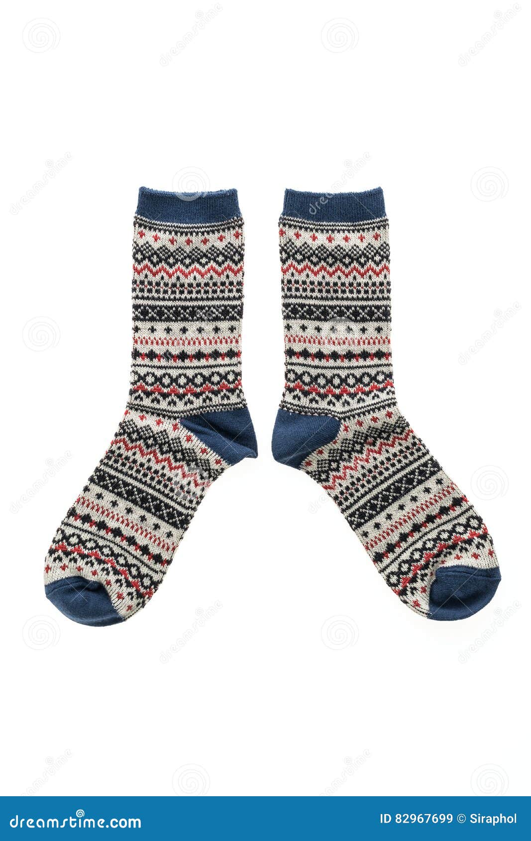 Pair of Cotton Sock for Clothing Stock Image Image of white, isolated