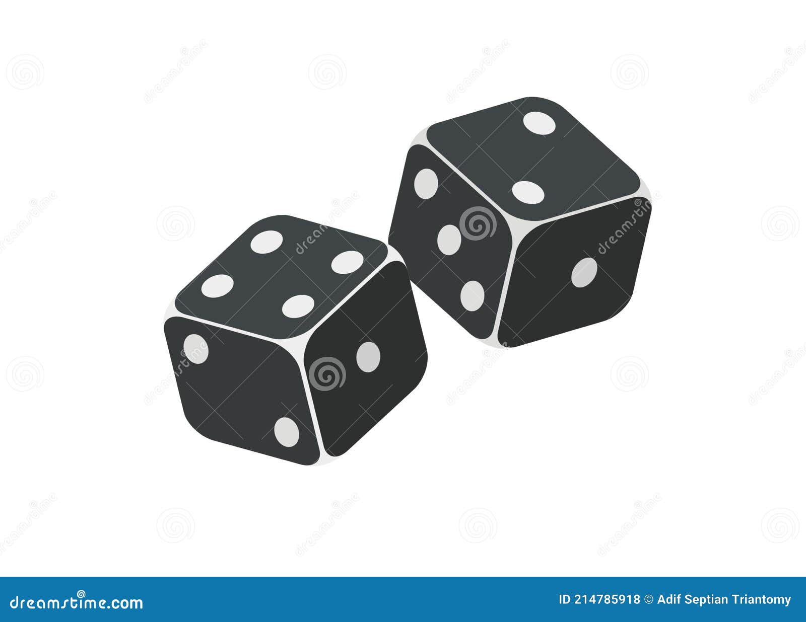 A Pair of Dice. Simple Flat Illustration. Stock Vector Illustration