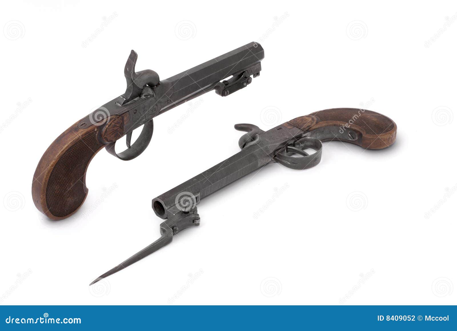 pair duel cap guns (pistol) of the 19th century