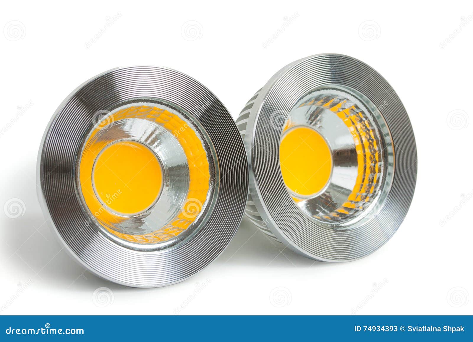 Pair of Energy Saving LED Lightemitting Diode Bulbs, with Socket Type