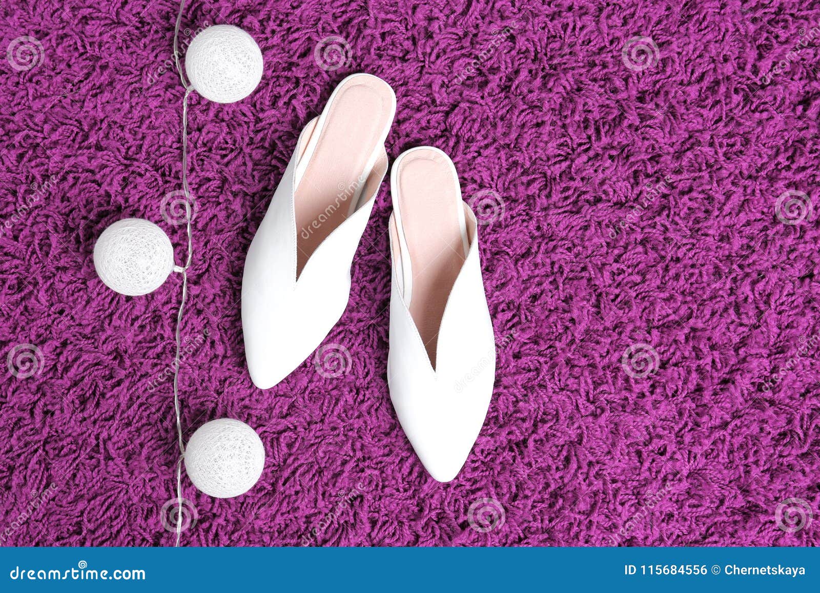 Pair of Female Shoes on Carpet Stock Photo Image of fashion, classic 115684556