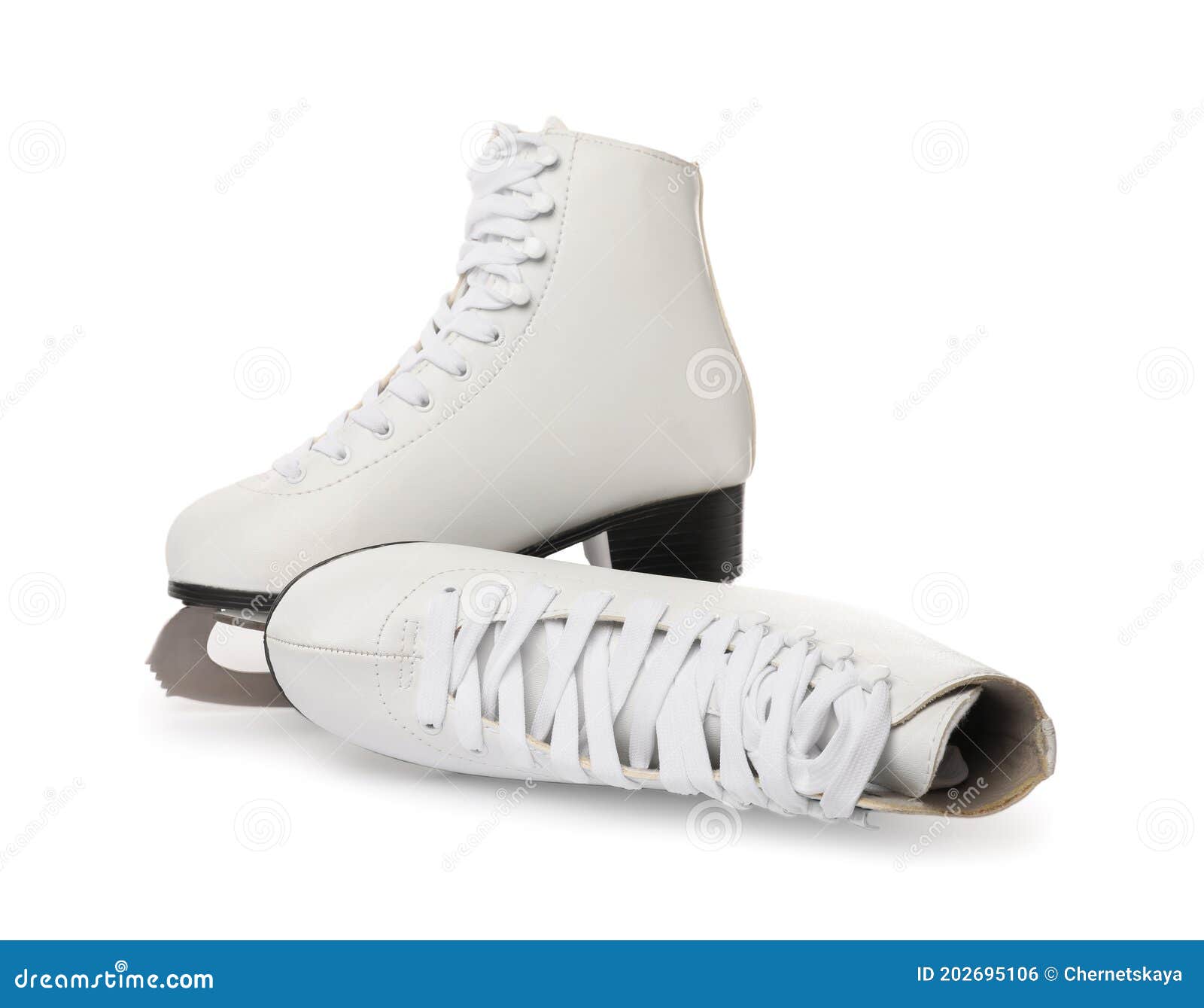 Pair of Figure Ice Skates Isolated on White Stock Photo Image of fashion, hobby 202695106