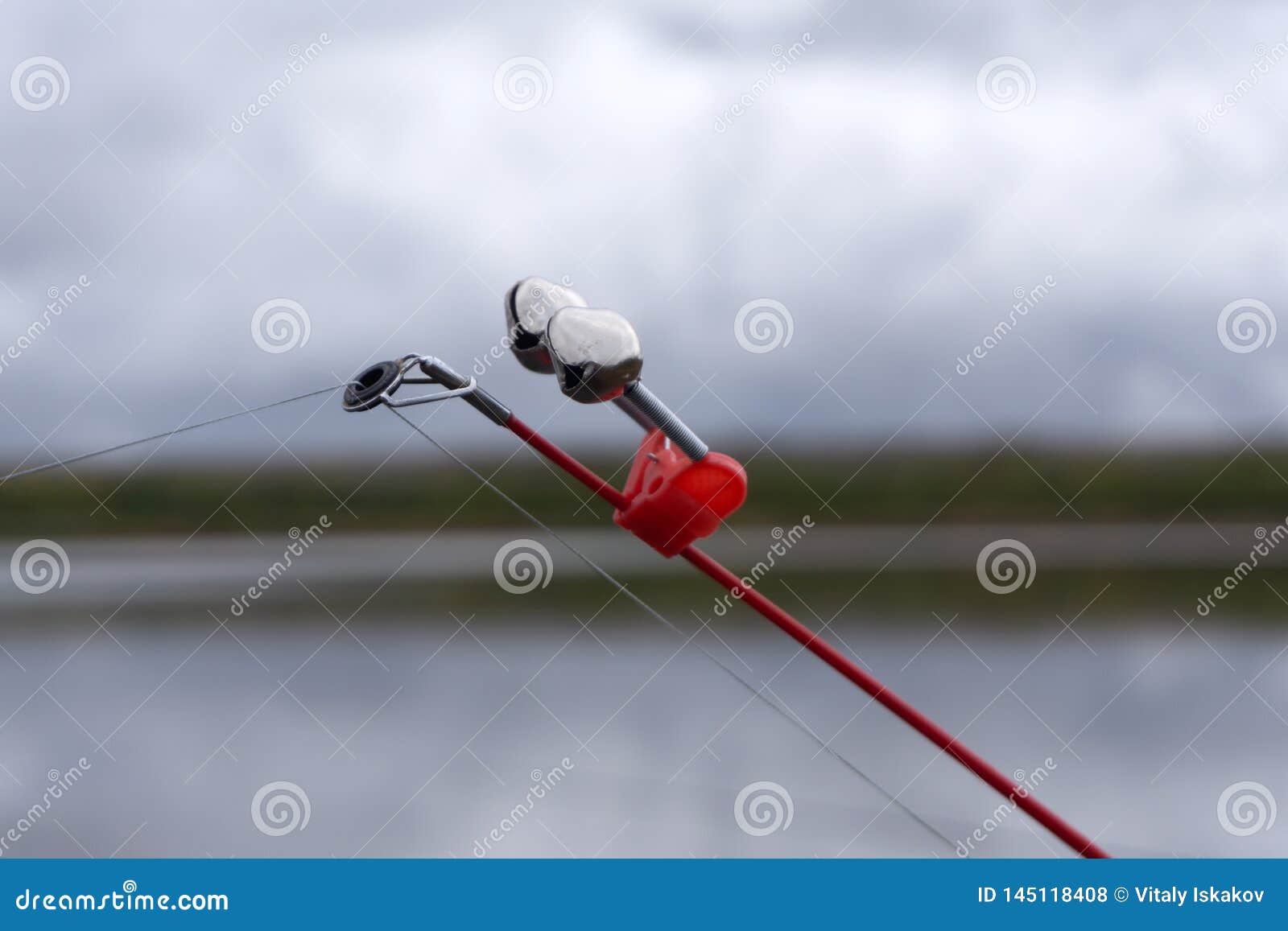 Pair of Fishing Bells on White Stock Photo Image of fishing, color