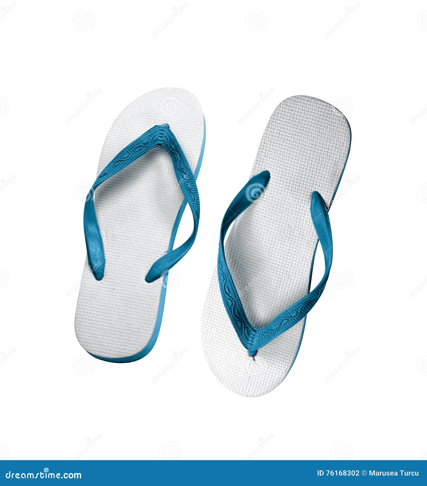 pair of flip-flops  on a white