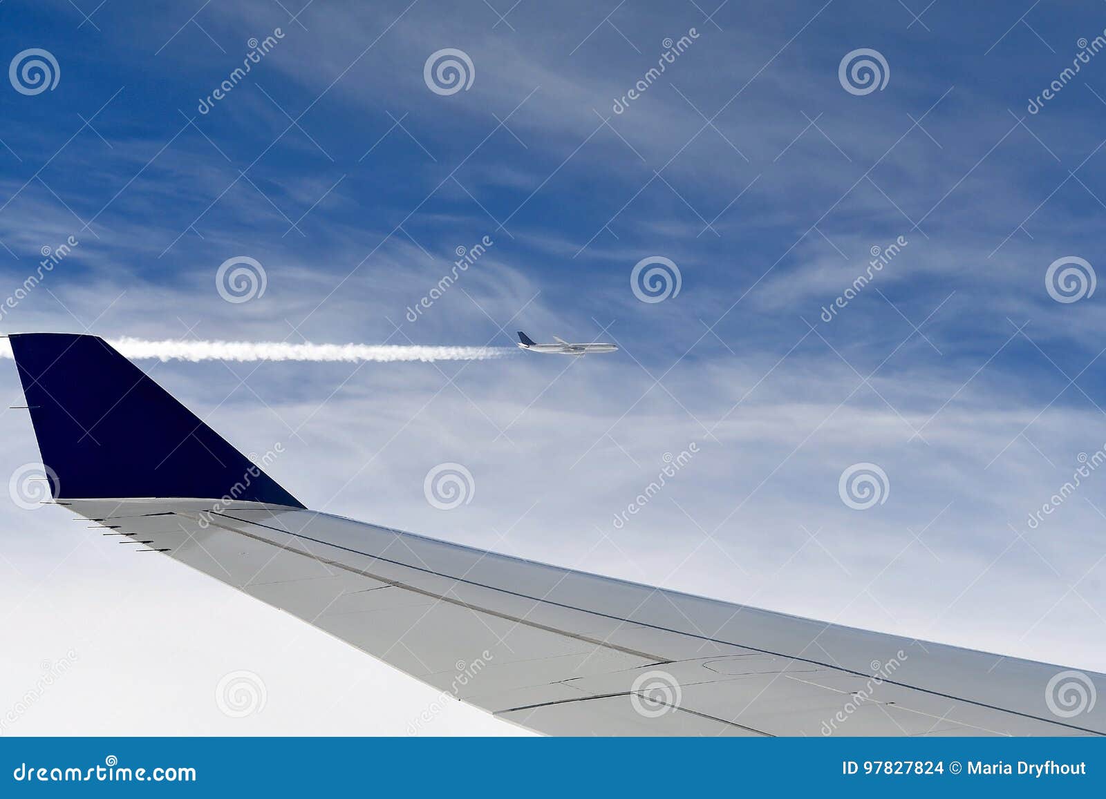 Pair of flying jets stock photo. Image of transportation 97827824