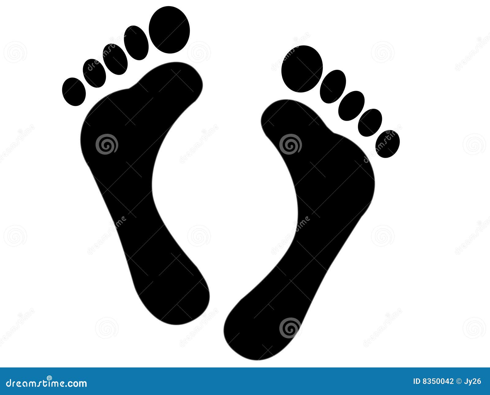 A pair of footprints stock vector. Illustration of foot - 8350042