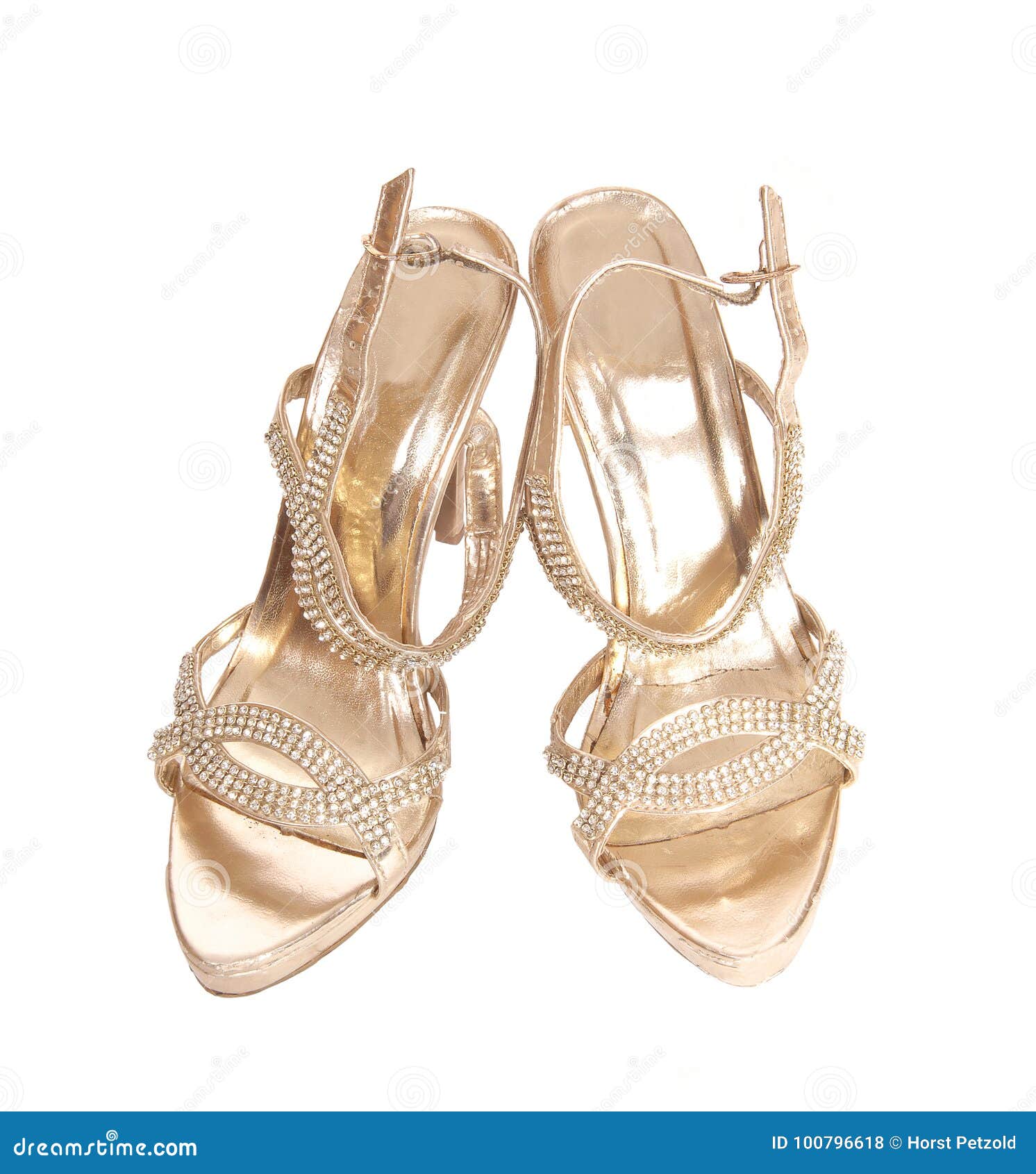 Emma Jones Stiletto Heels Ankle Straps Fretwork Patent Back Zipper Pumps -  Gold in Sexy Heels & Platforms - $86.23
