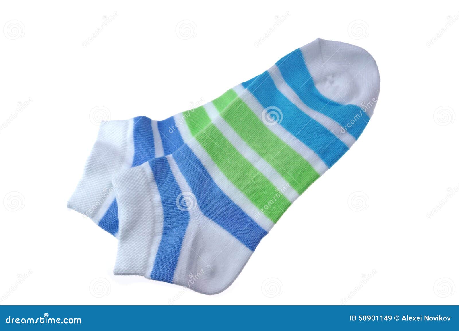 Pair Green and Blue Striped Ladies Socks Stock Image - Image of hose ...