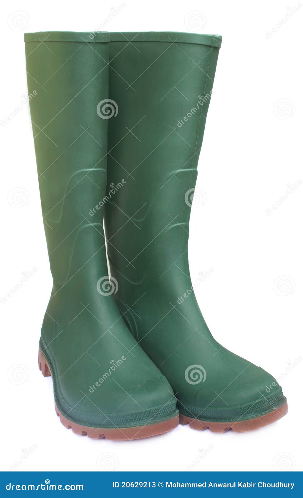 Pair of green rubber boots stock image. Image of clean 20629213