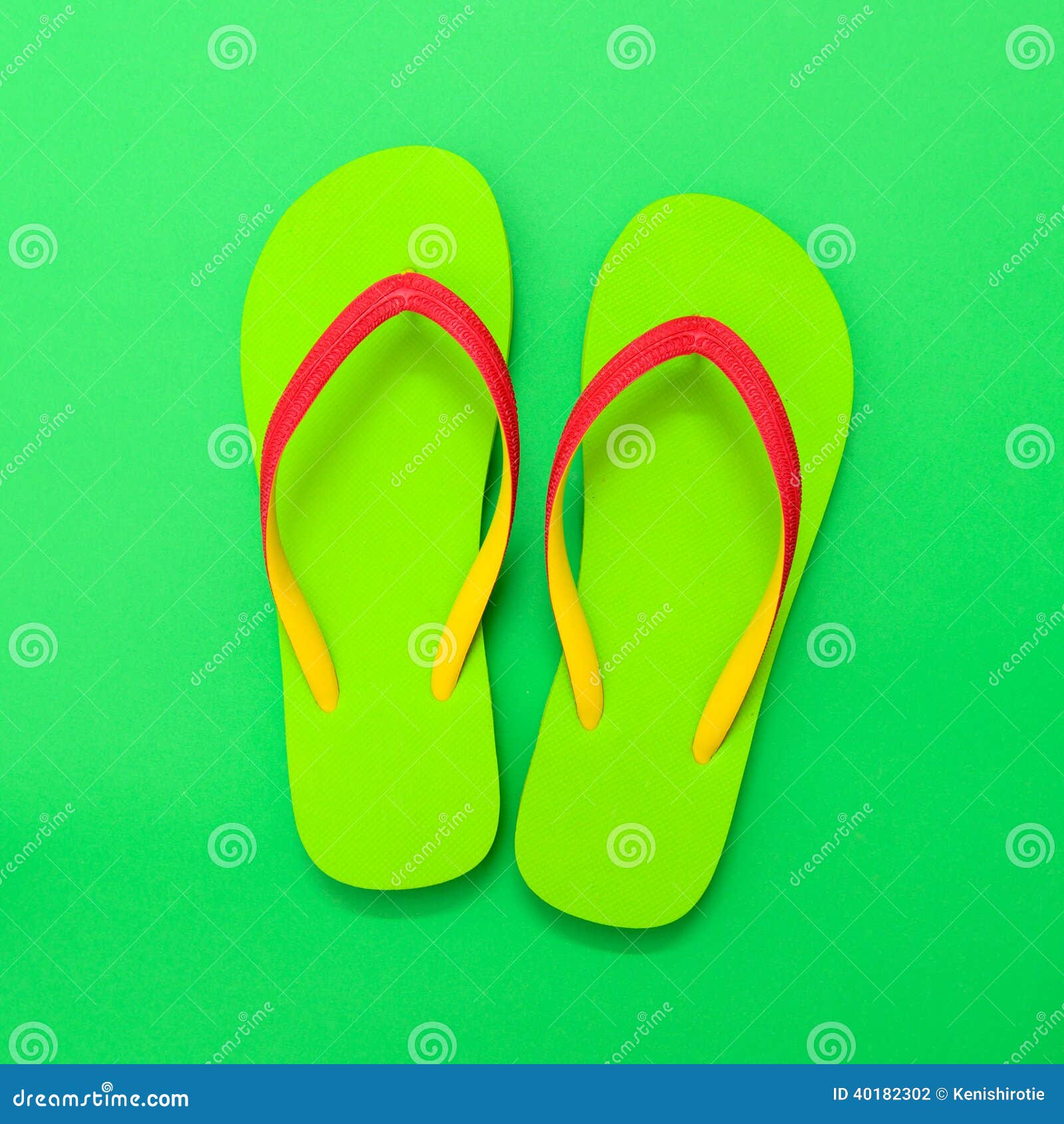 Pair of green sandal stock photo. Image of recreation - 40182302