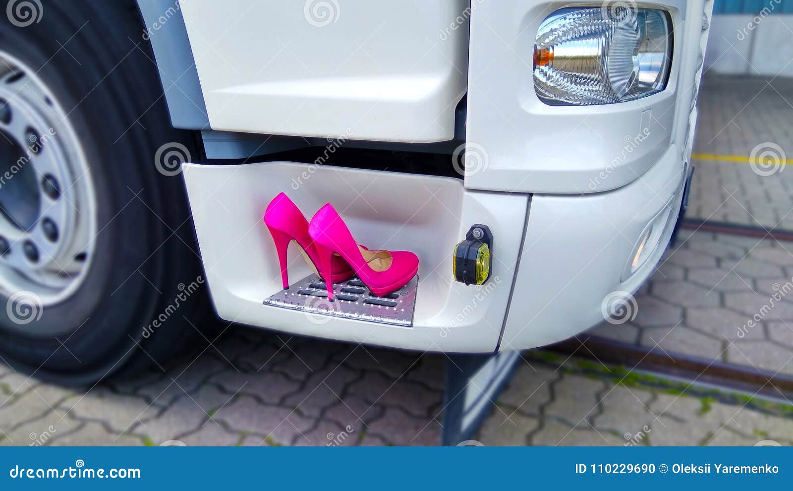 Pair of High Heel Stiletto Pink Shoes . Stock Photo - Image of delivery,  concept: 110229690