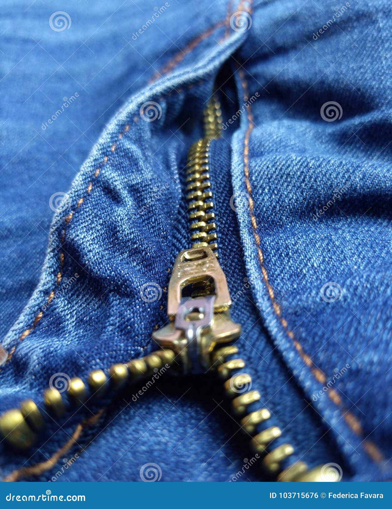 Zip Jeans Close Up Stock Photo Image Of Jeans Fiber 103715676