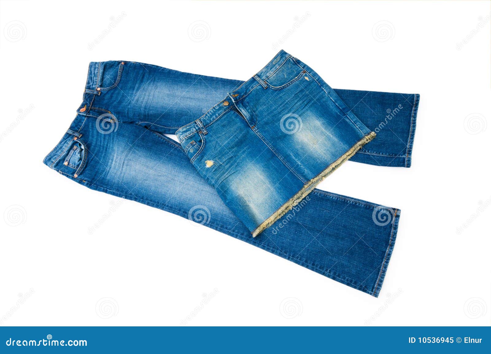 Pair of jeans isolated stock image. Image of style, skirt - 10536945