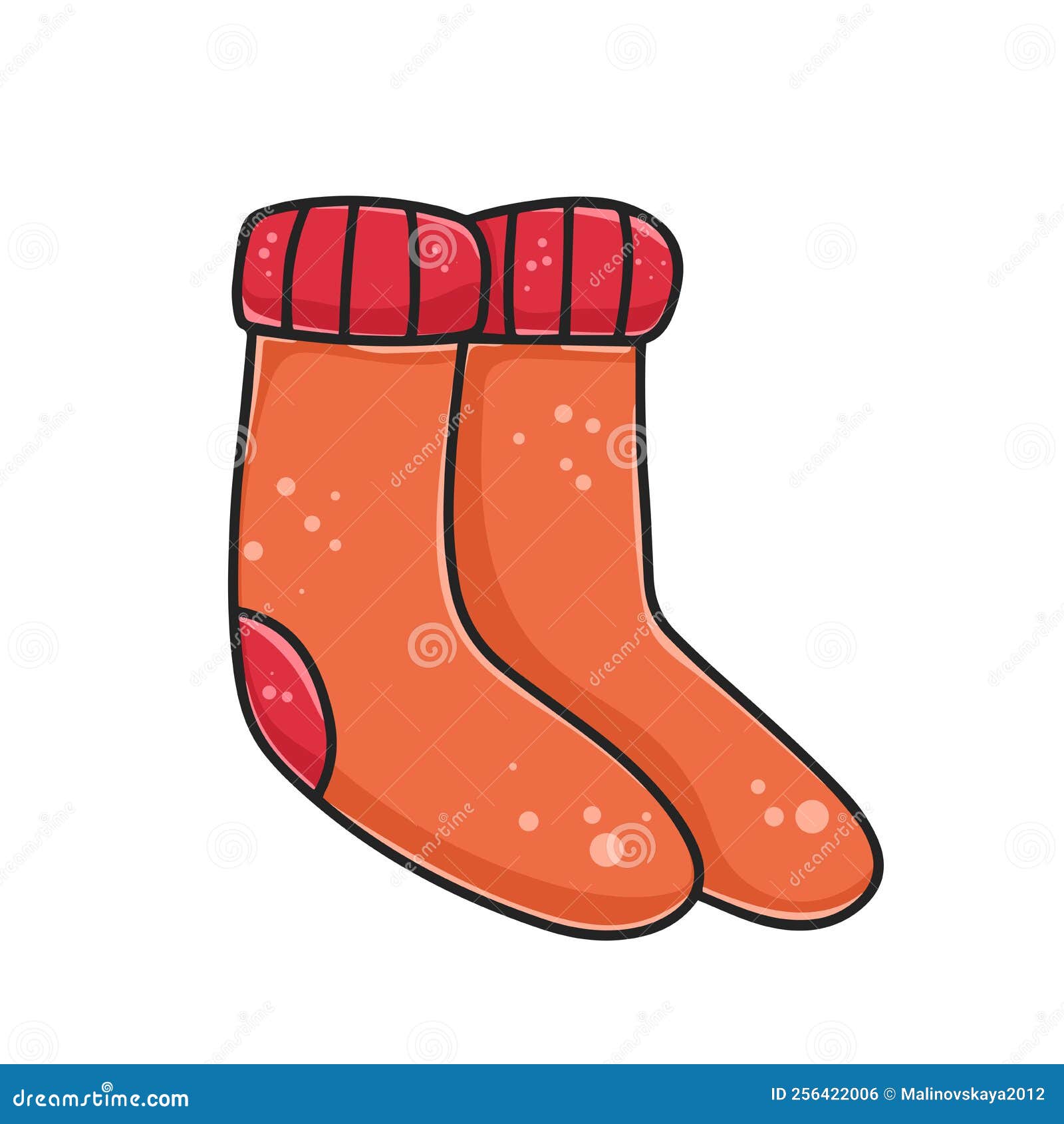 Pair of Knitted Woolen Socks Cartoon Clipart Stock Vector ...