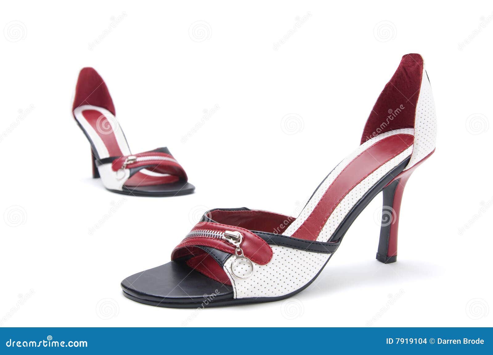 Pair of Leather High Heel Shoes Stock Photo Image of distinctive, feet 7919104