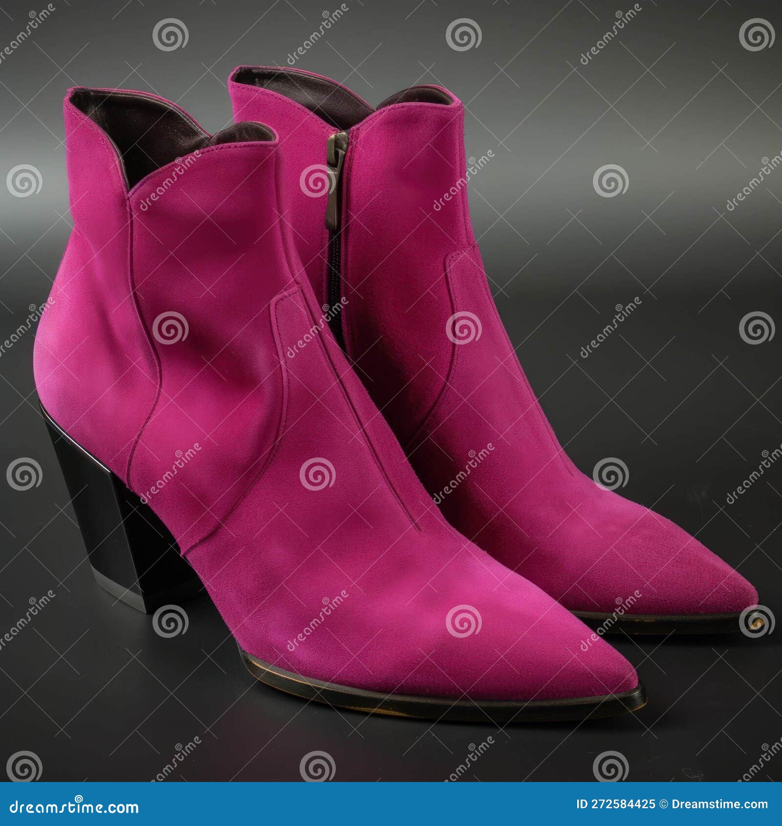 Topshop size 5 pink ankle boots with heels. Suede... - Depop