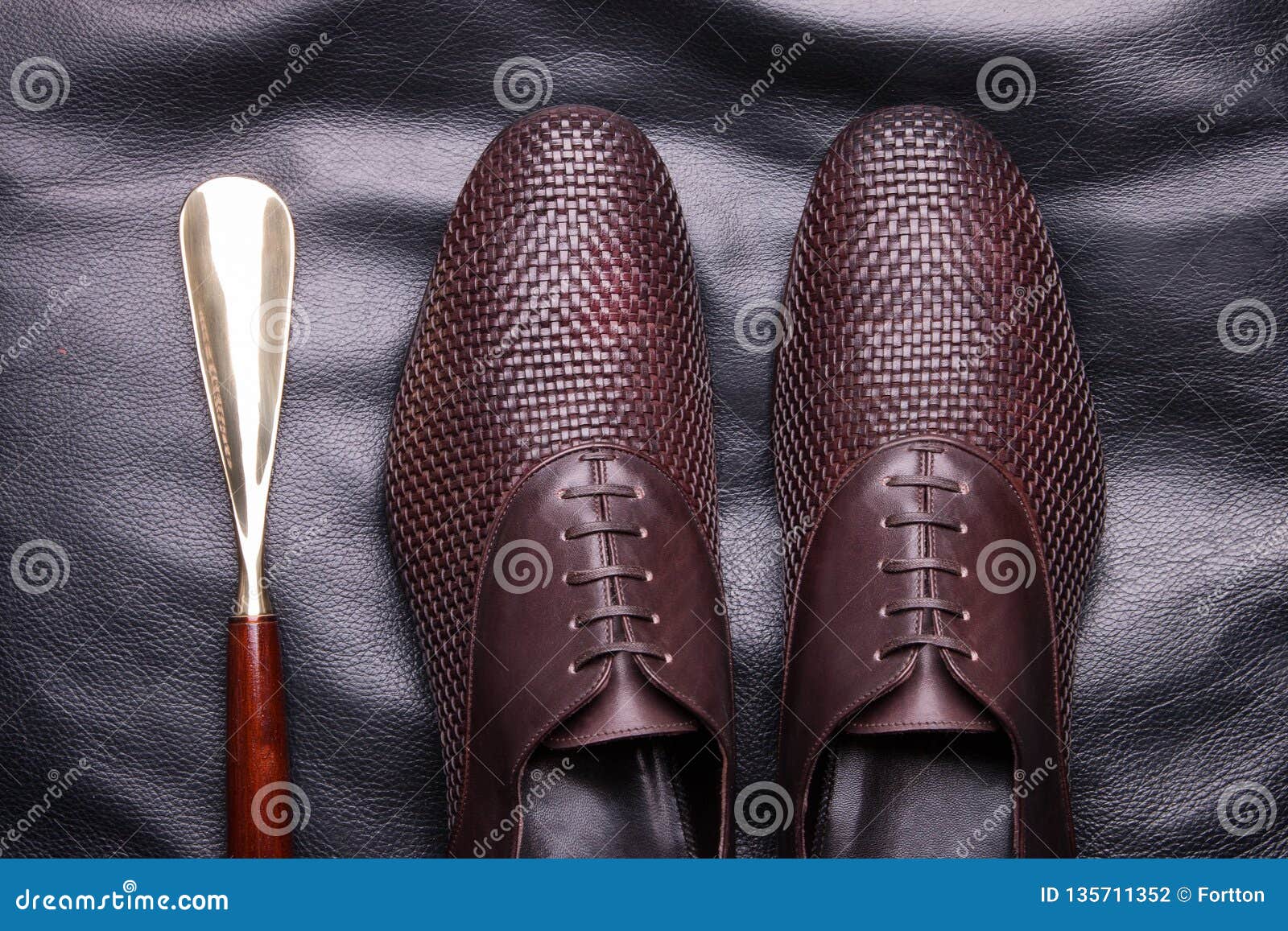 A Pair of Men Shoes with Laces. Men Classic Shoes Stock Photo - Image ...