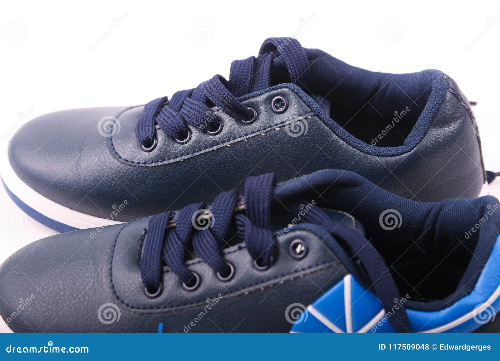 Blue Shoe stock photo. Image of classic, mens, color - 117509048