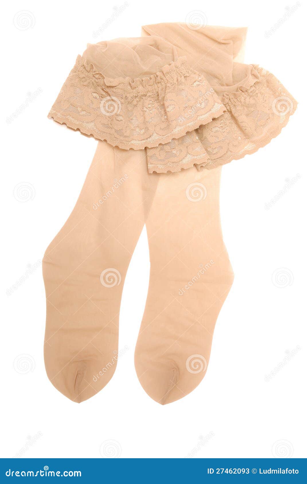 Pair of nylon stockings. stock image. Image of pair, hemstitch 27462093