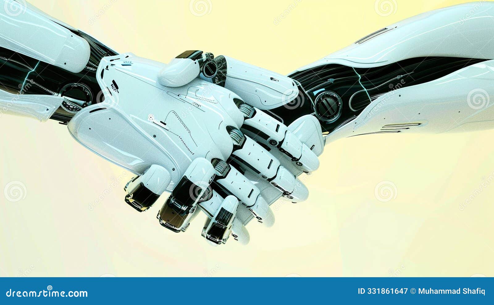 a pair off uturistic robting hand.