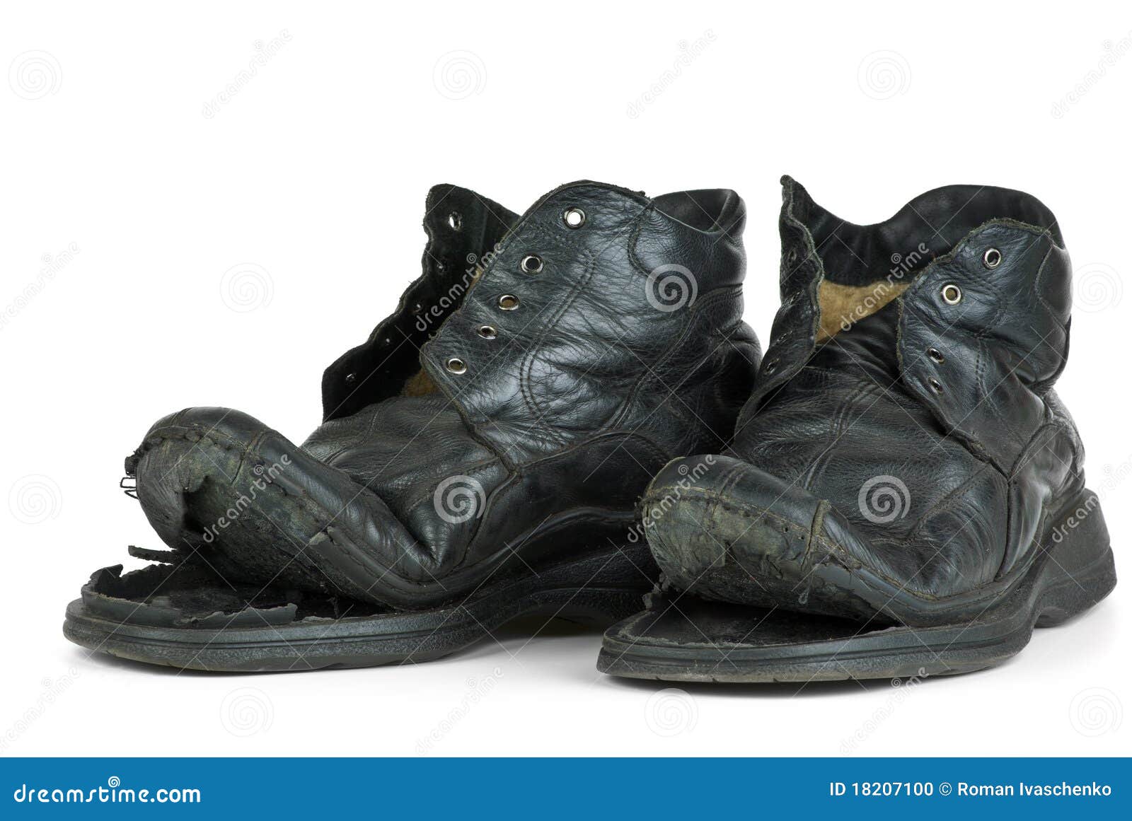 Pair Of Old Boots Stock Photo - Image: 18207100