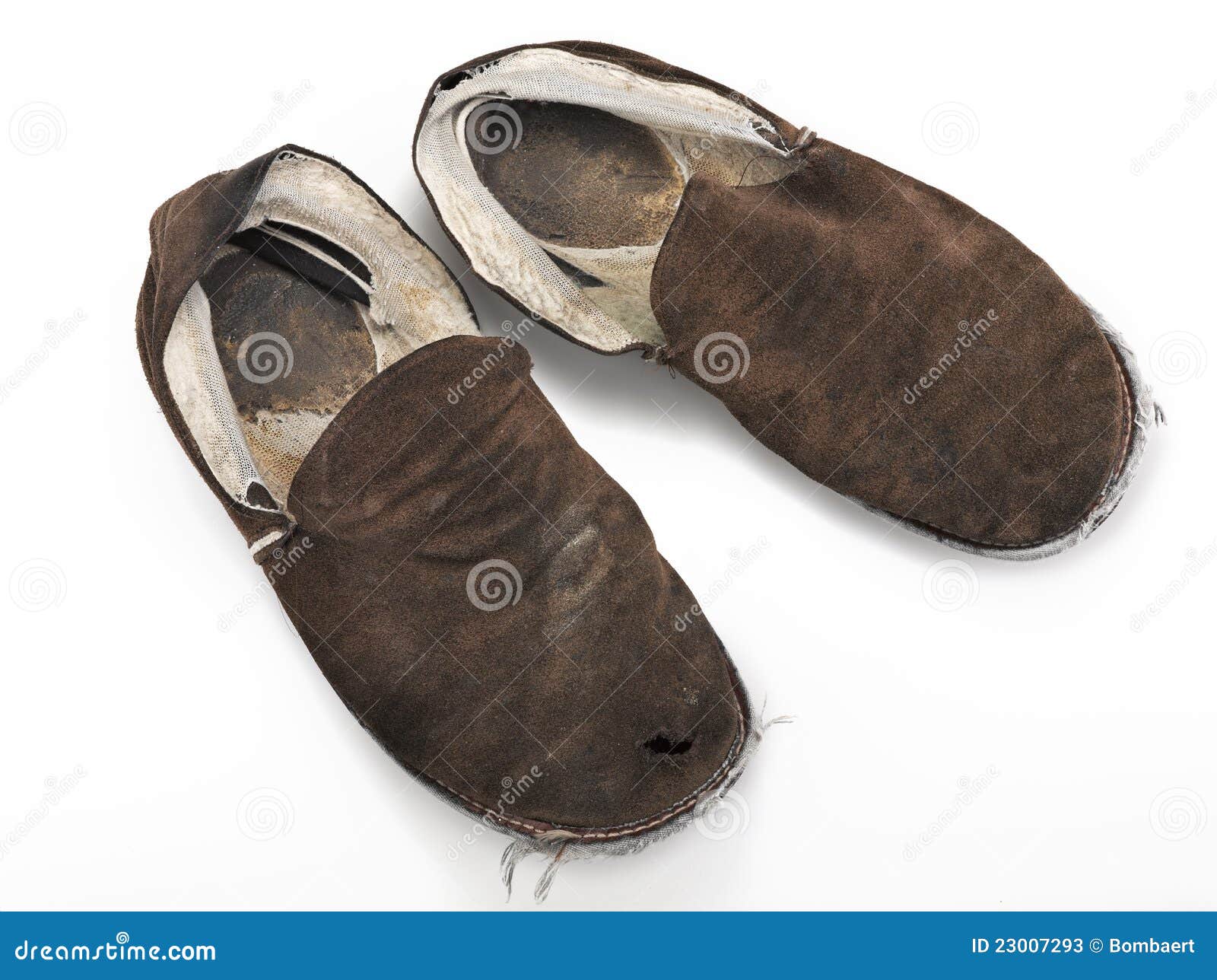 A Pair Of Old, Ratty House Slippers Stock Photos - Image: 23007293