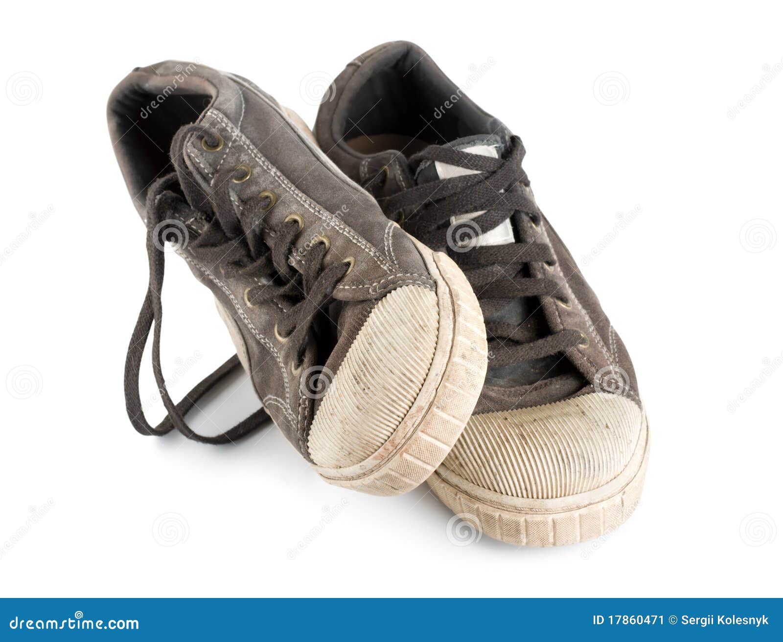 Pair old sneakers stock image. Image of shoes, white - 17860471