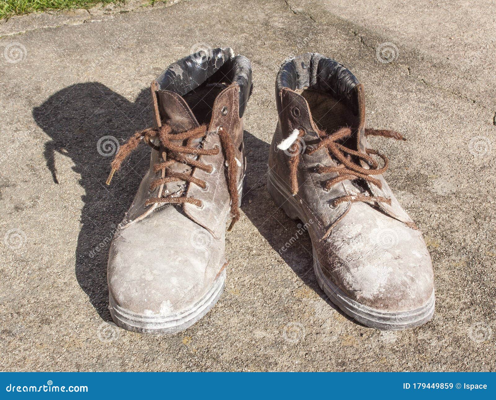 Pair of old work boots stock image. Image of gear, foot - 179449859