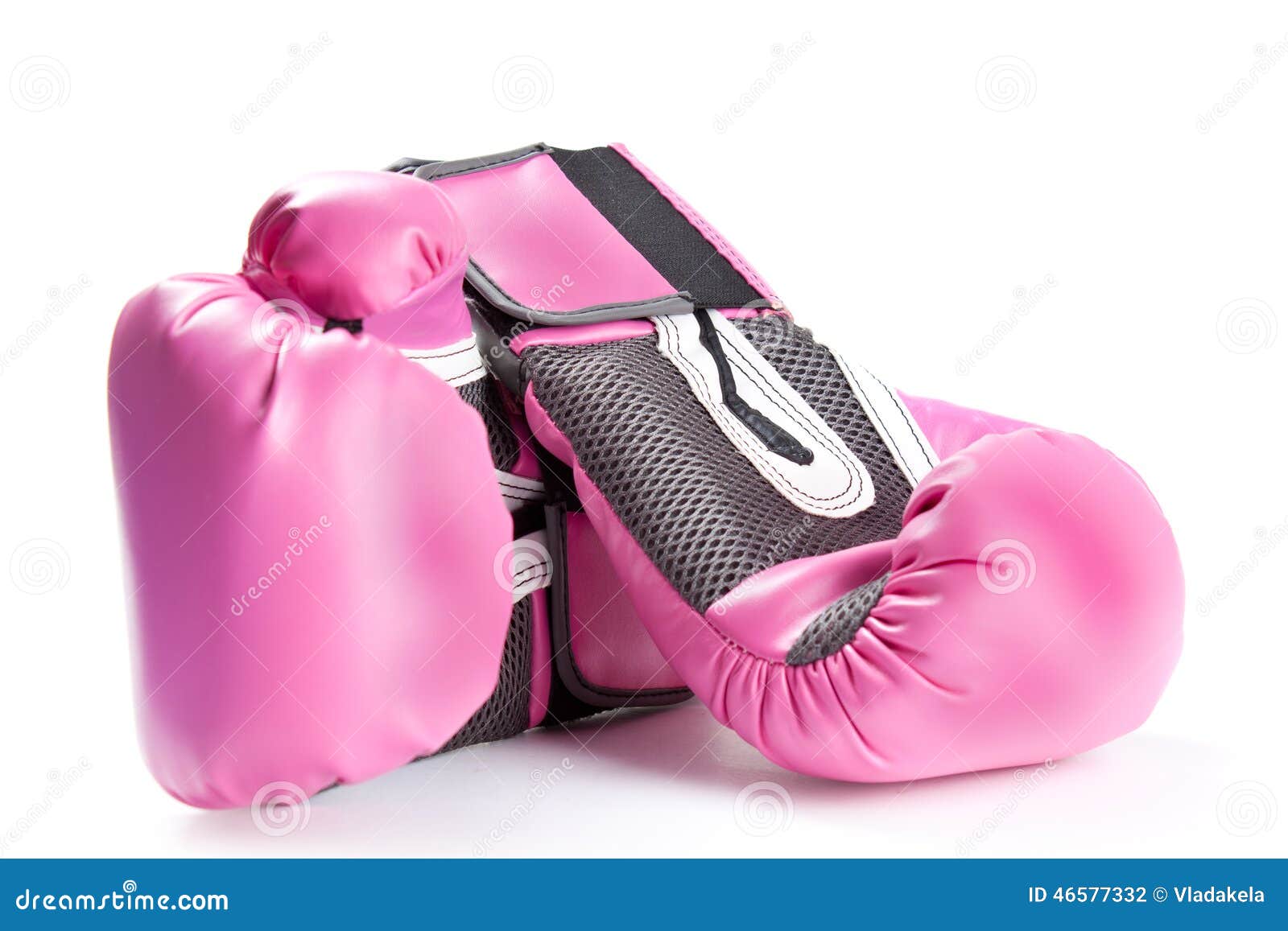 Pair of Pink Boxing Gloves Isolated on White Stock Photo Image of