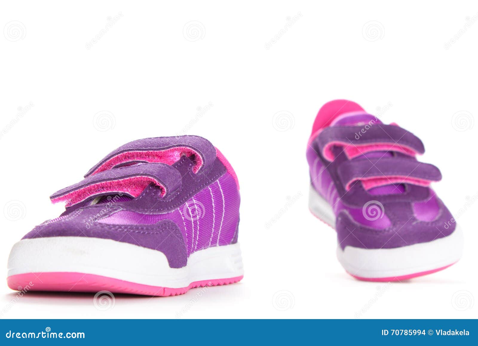 Pair of Pink Sport Shoes on White Background Stock Photo - Image of ...