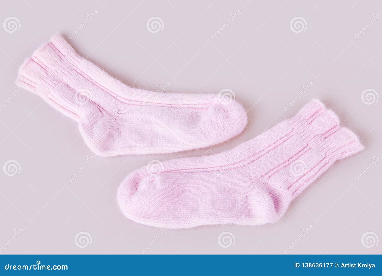 Pair of Pink Woolen Thermal Socks Stock Image - Image of hosiery, gift ...