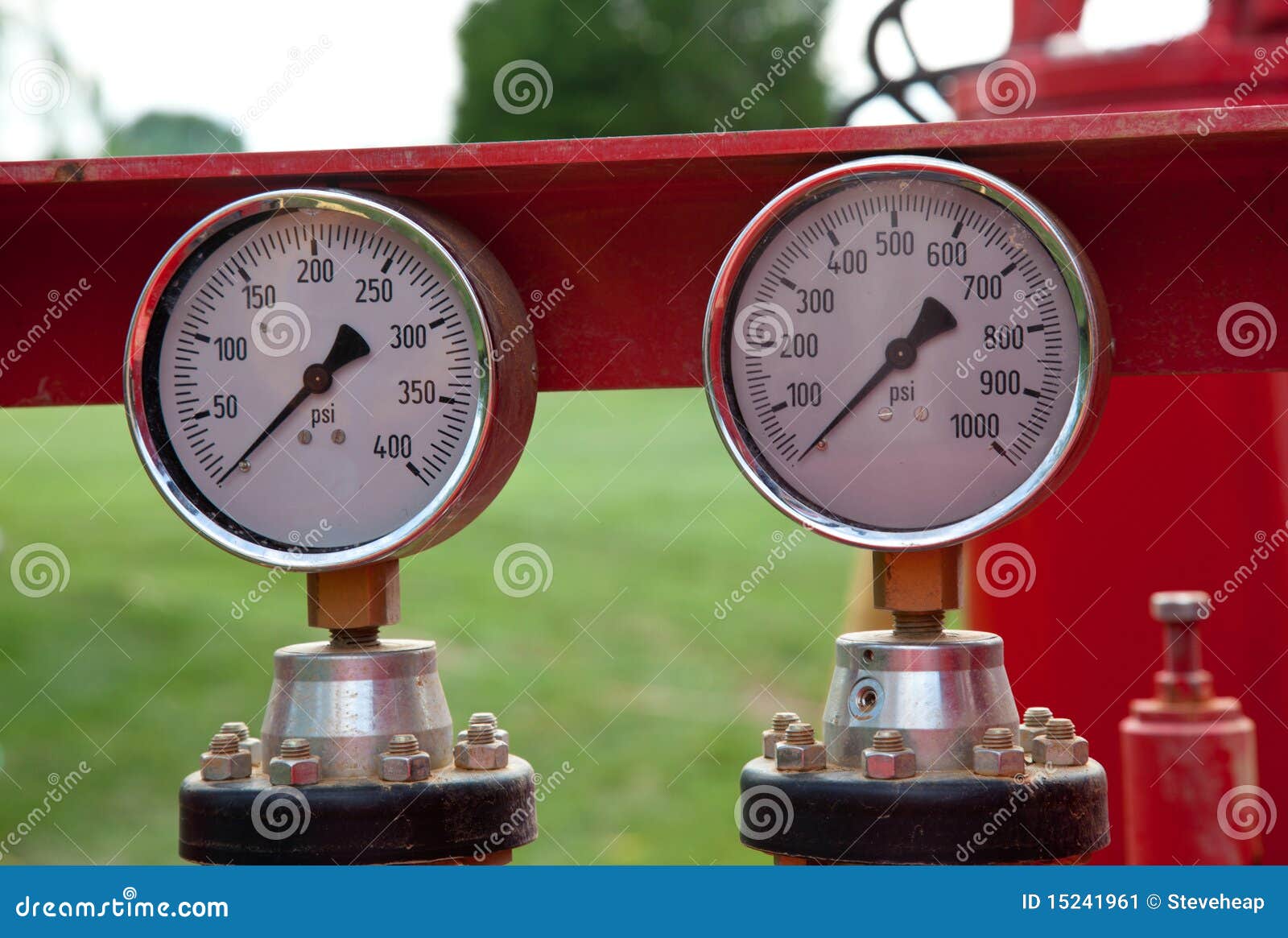 Pair of pressure gauges stock image. Image of meter, monitor 15241961