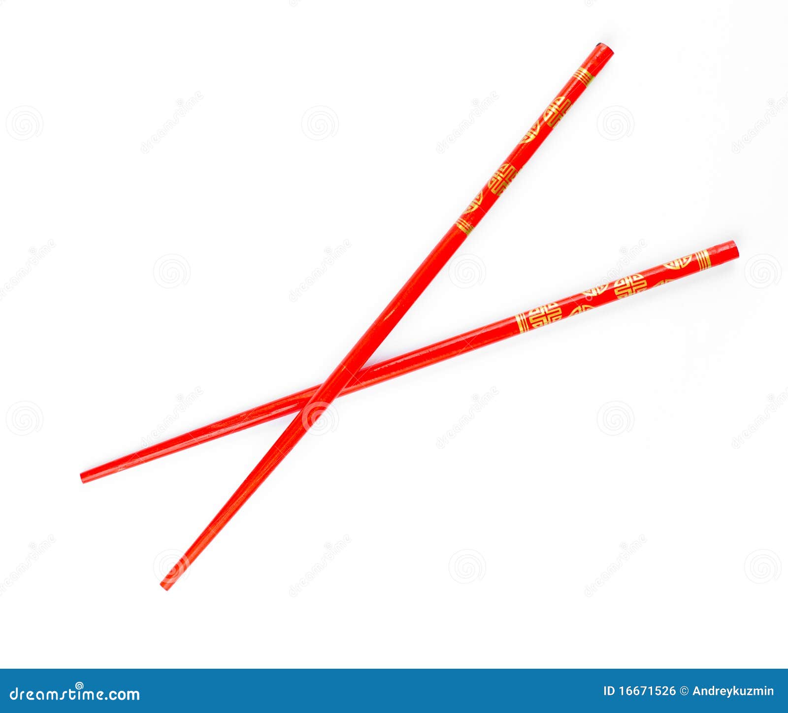 pair of red chopsticks 