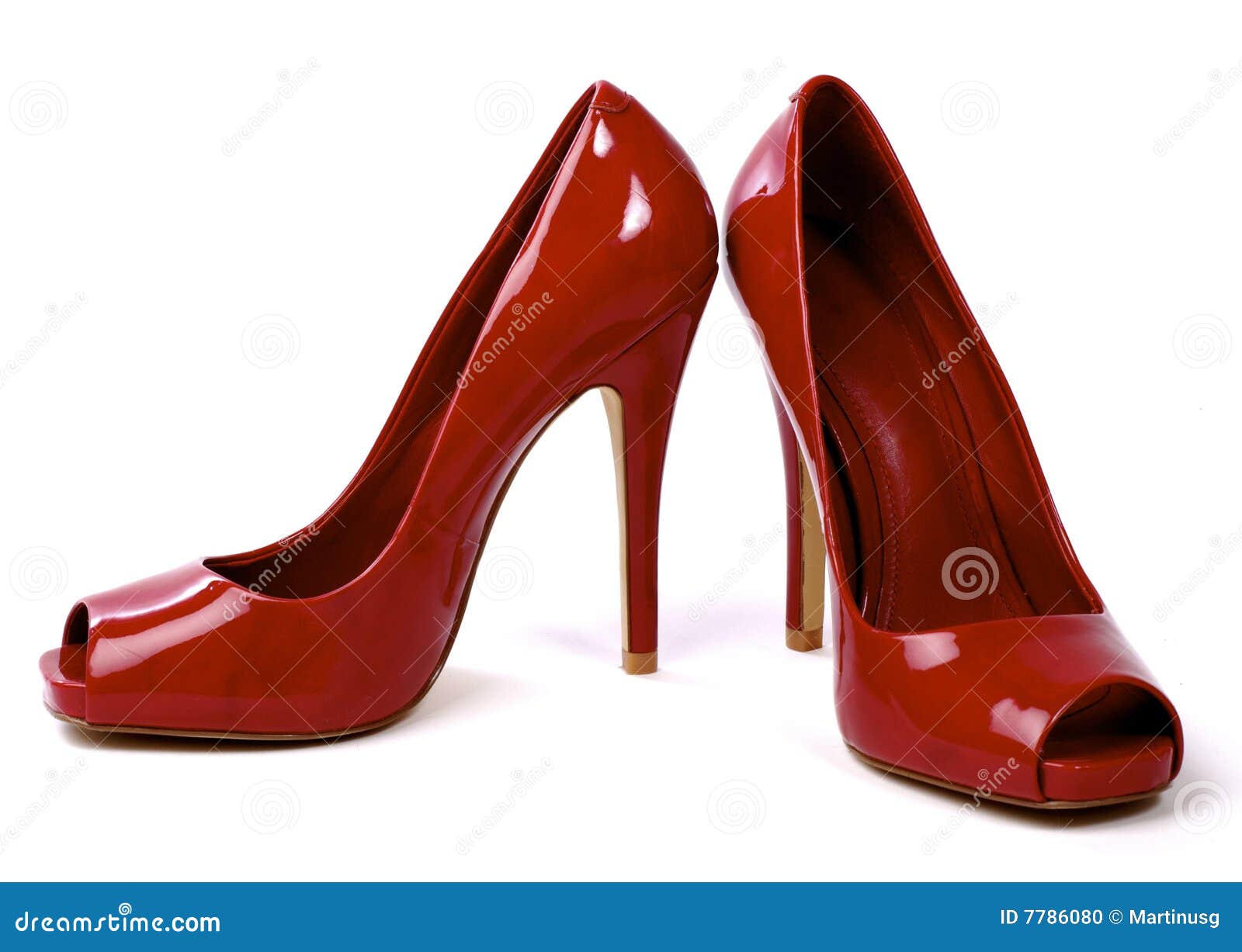 ladies red high heel shoes