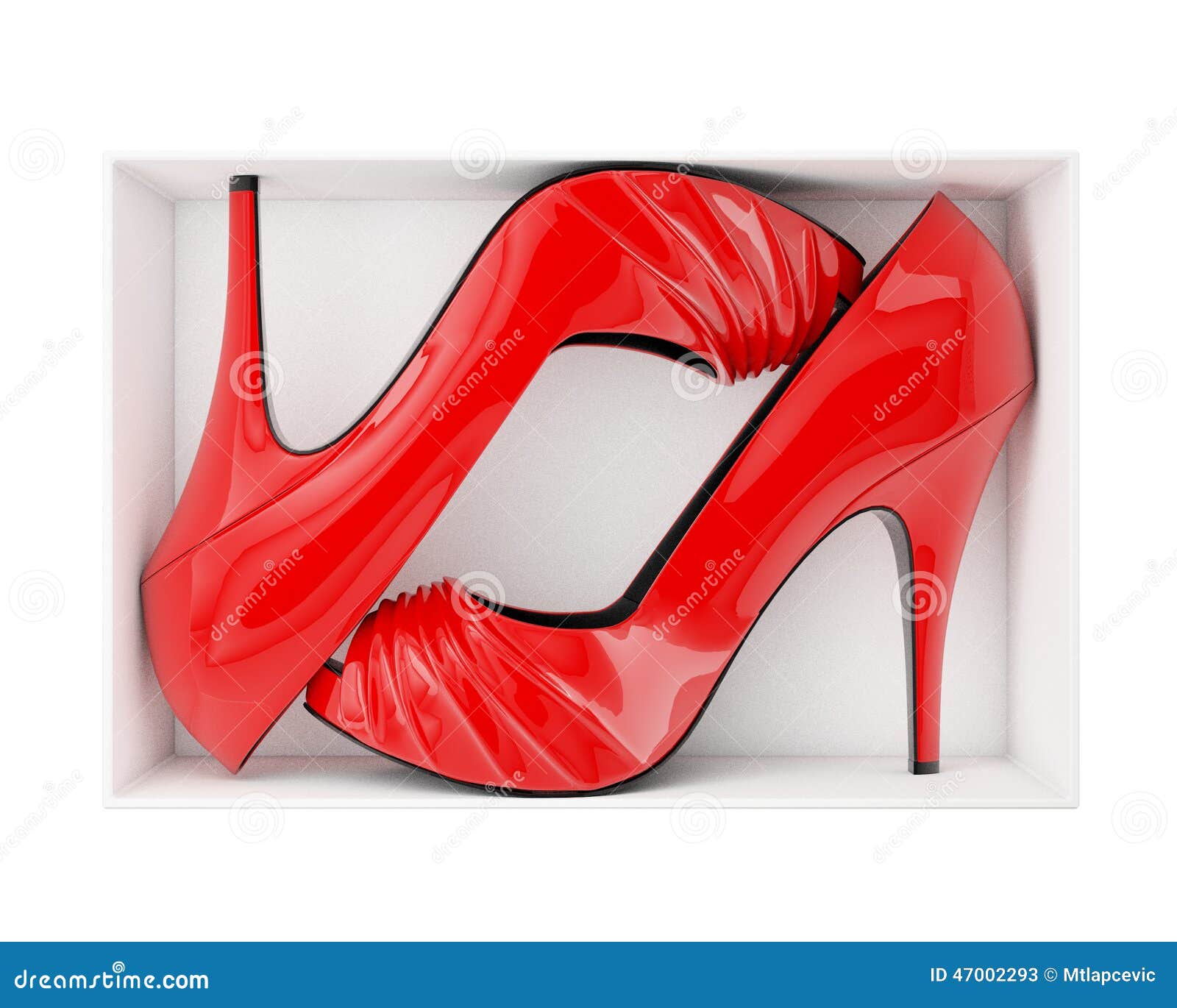 Shoe Box with Pair of Red High Heels Shoes Stock Illustration -  Illustration of elegance, heel: 109822782