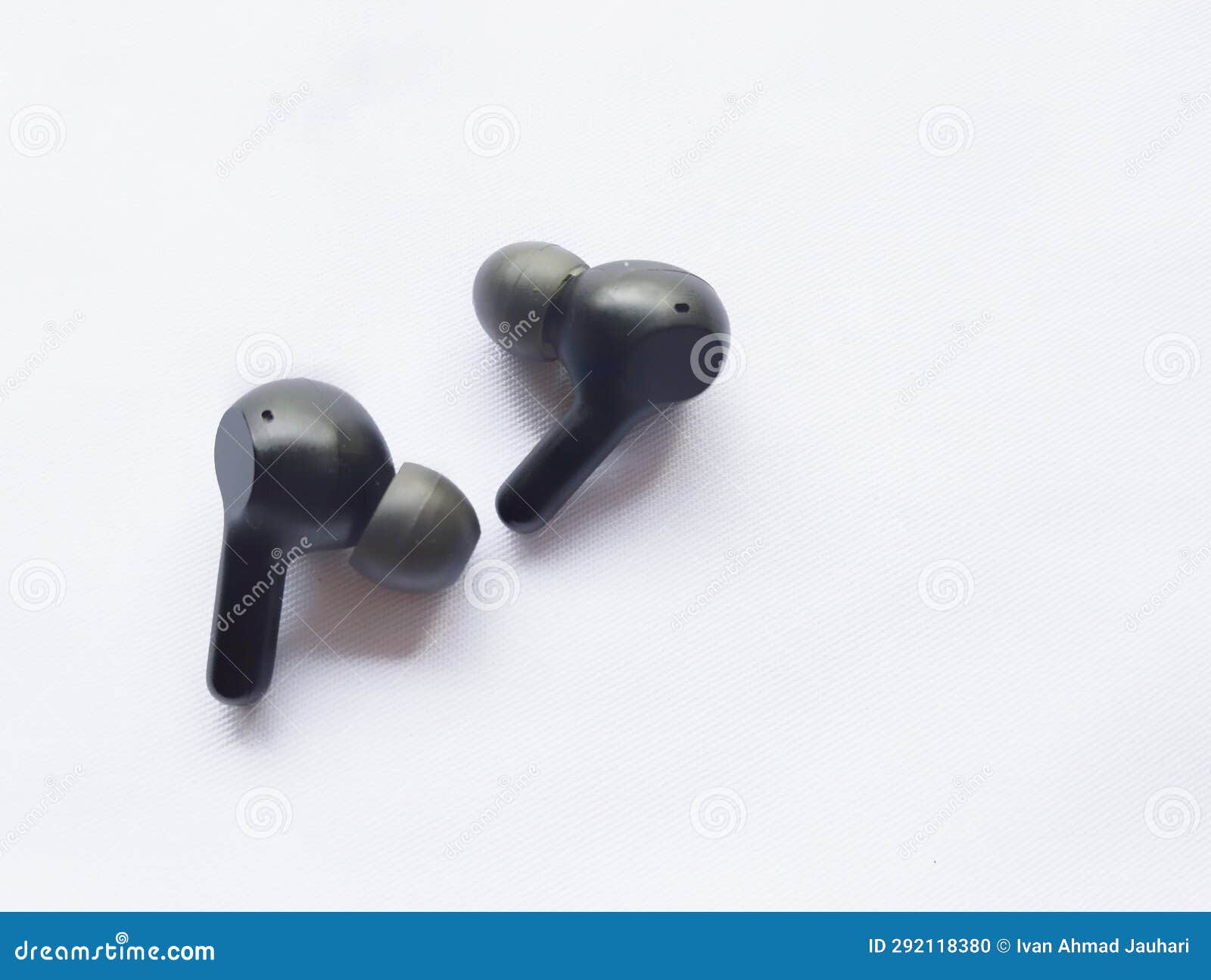 A Pair of Right and Left Wireless Earphones Stock Photo Image of