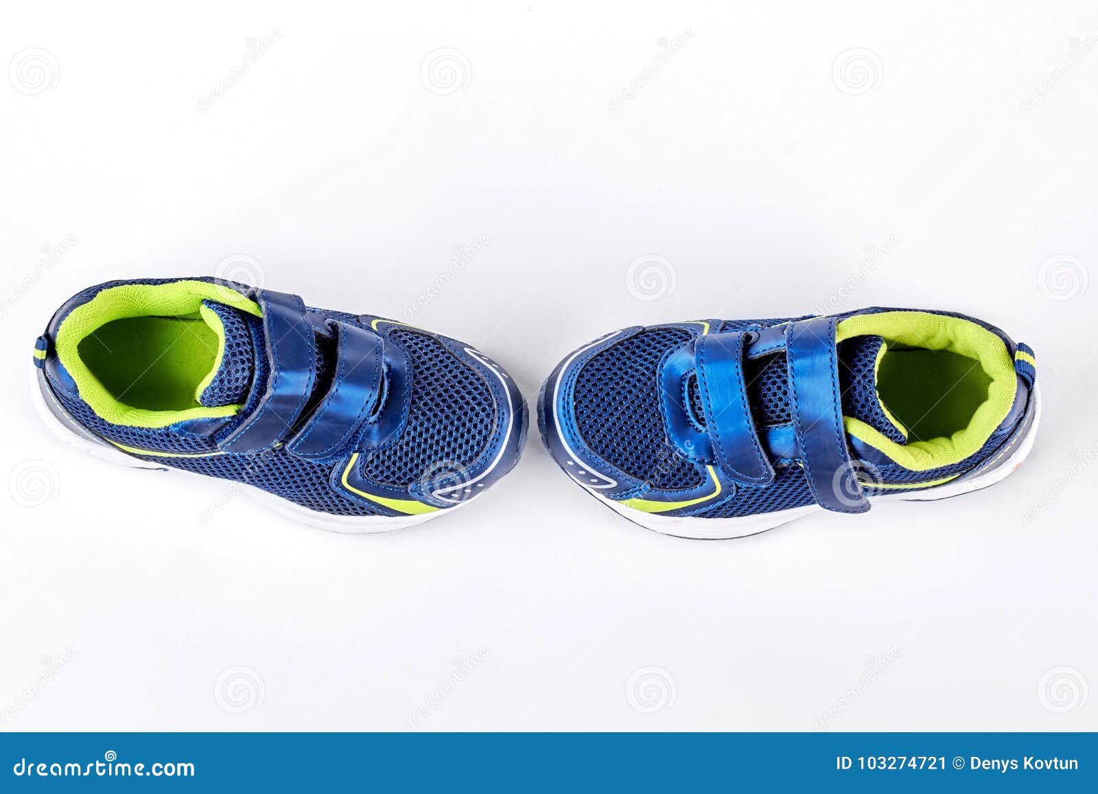 Pair Of Running Sneakers, Top View. Stock Image - Image of online ...