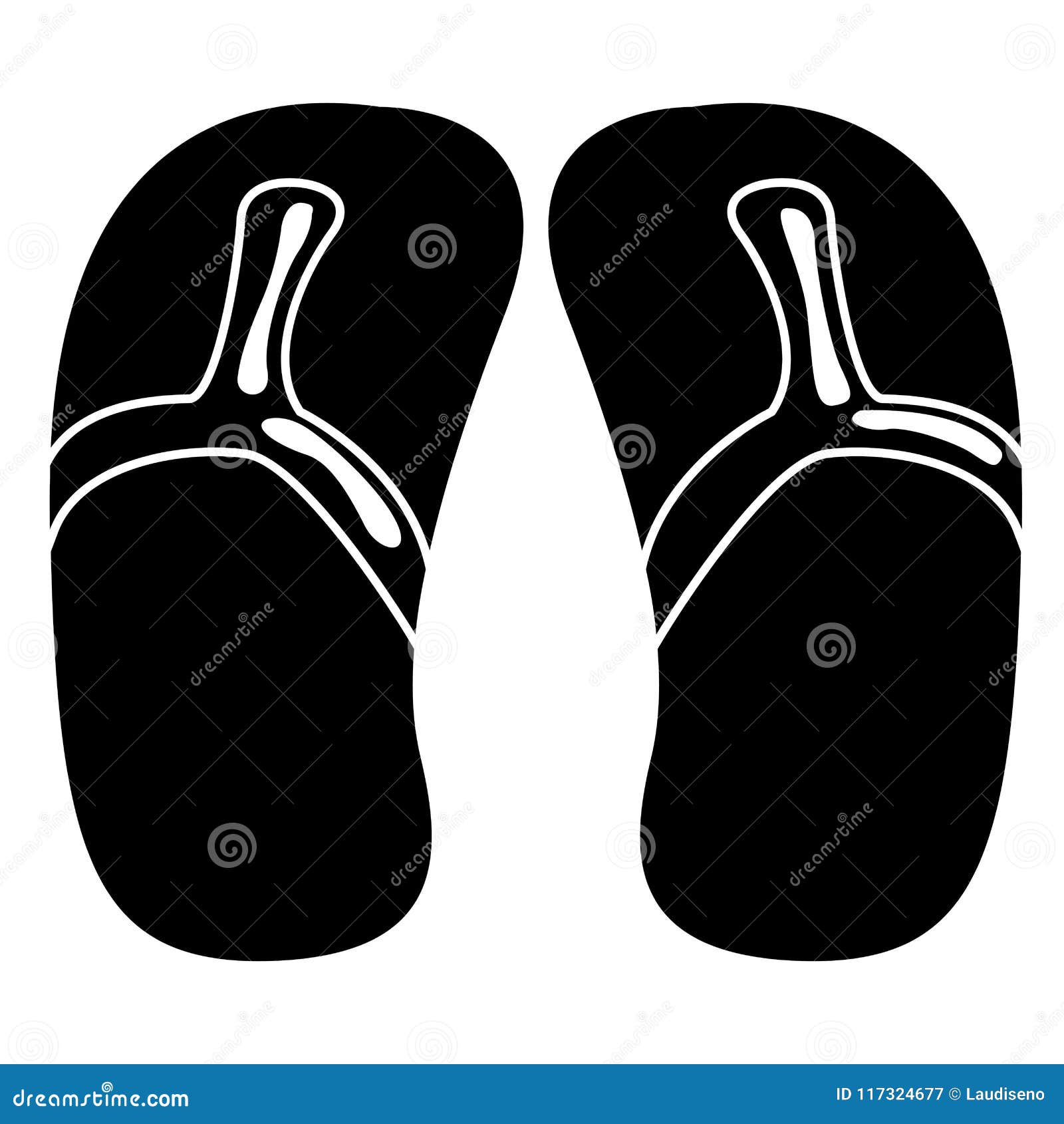 Pair of sandals icon stock vector. Illustration of symbol - 117324677