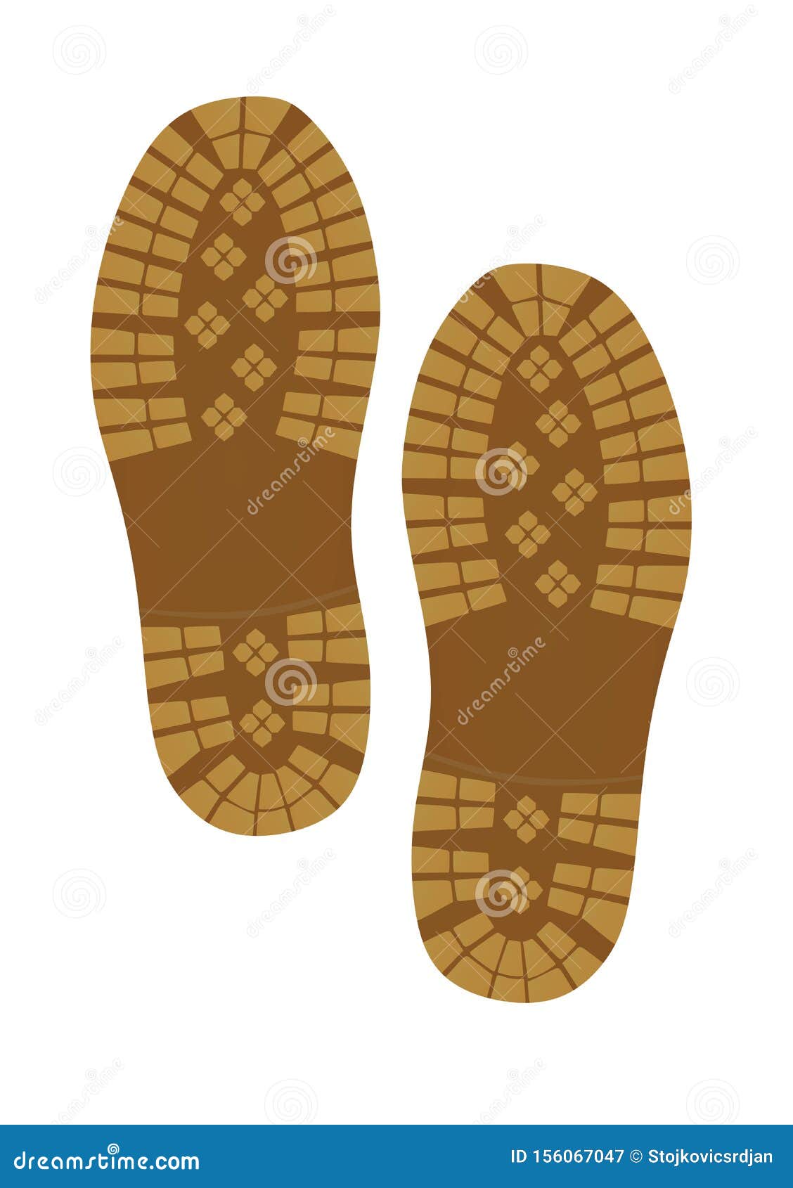 Pair of shoe footprints stock vector. Illustration of modern 156067047
