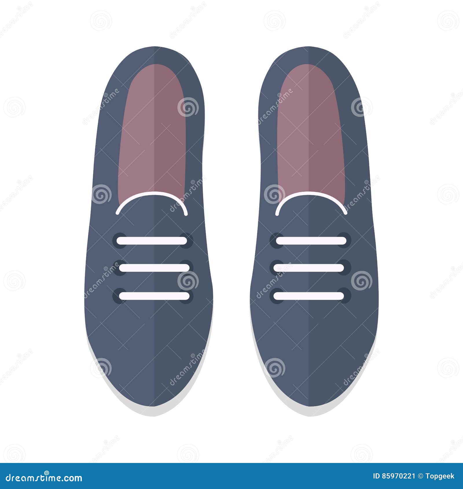 Pair of Shoes Vector Illustration in Flat Design Stock Vector ...