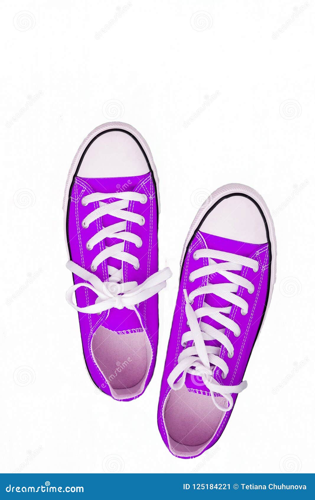 Pair of Sneakers-colored Youth Running Shoes on a White Background ...