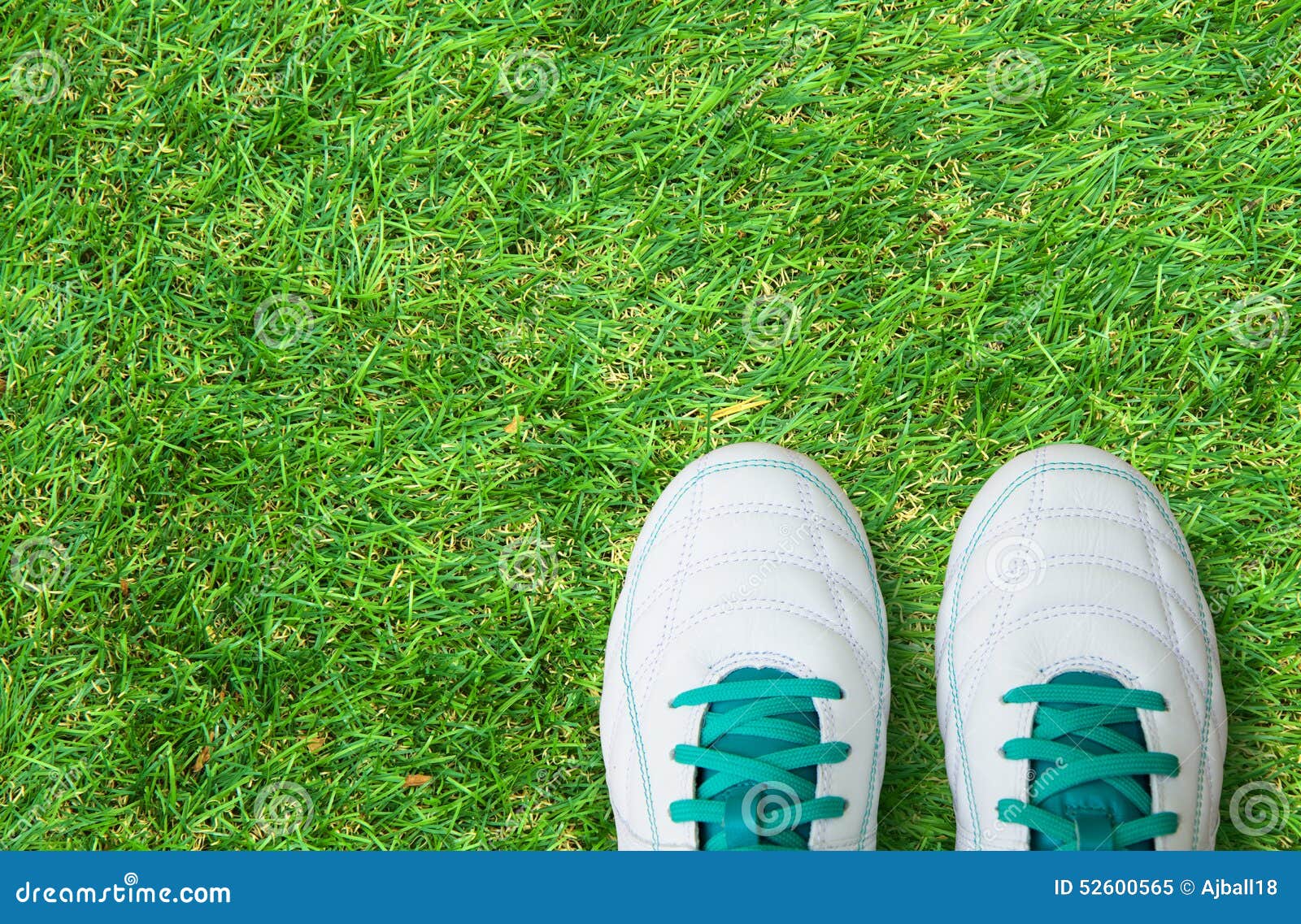 Pair of Soccer Shoes on Green Grass Field Stock Image Image of cleats