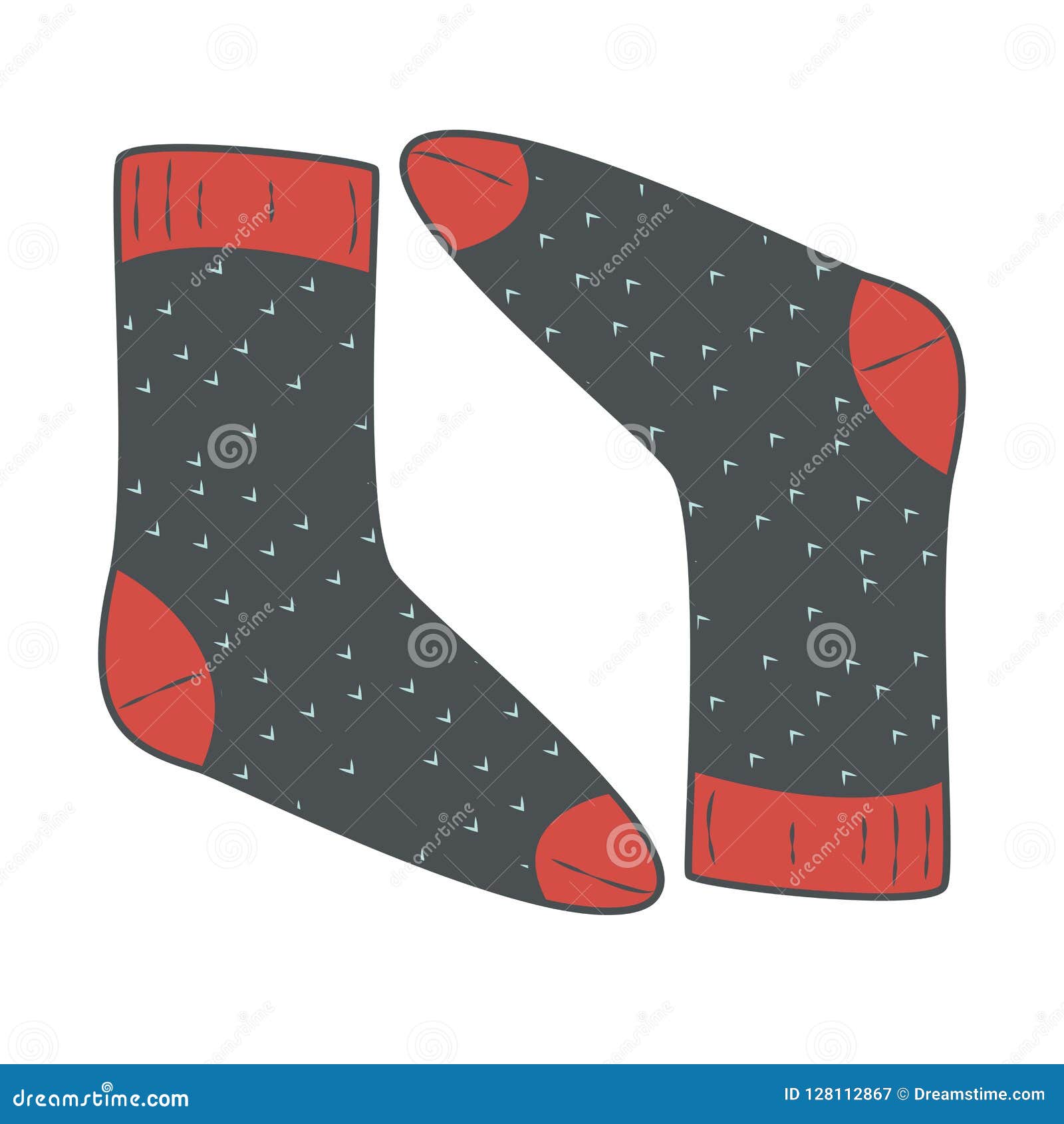 A pair of socks stock vector. Illustration of gift, heal - 128112867