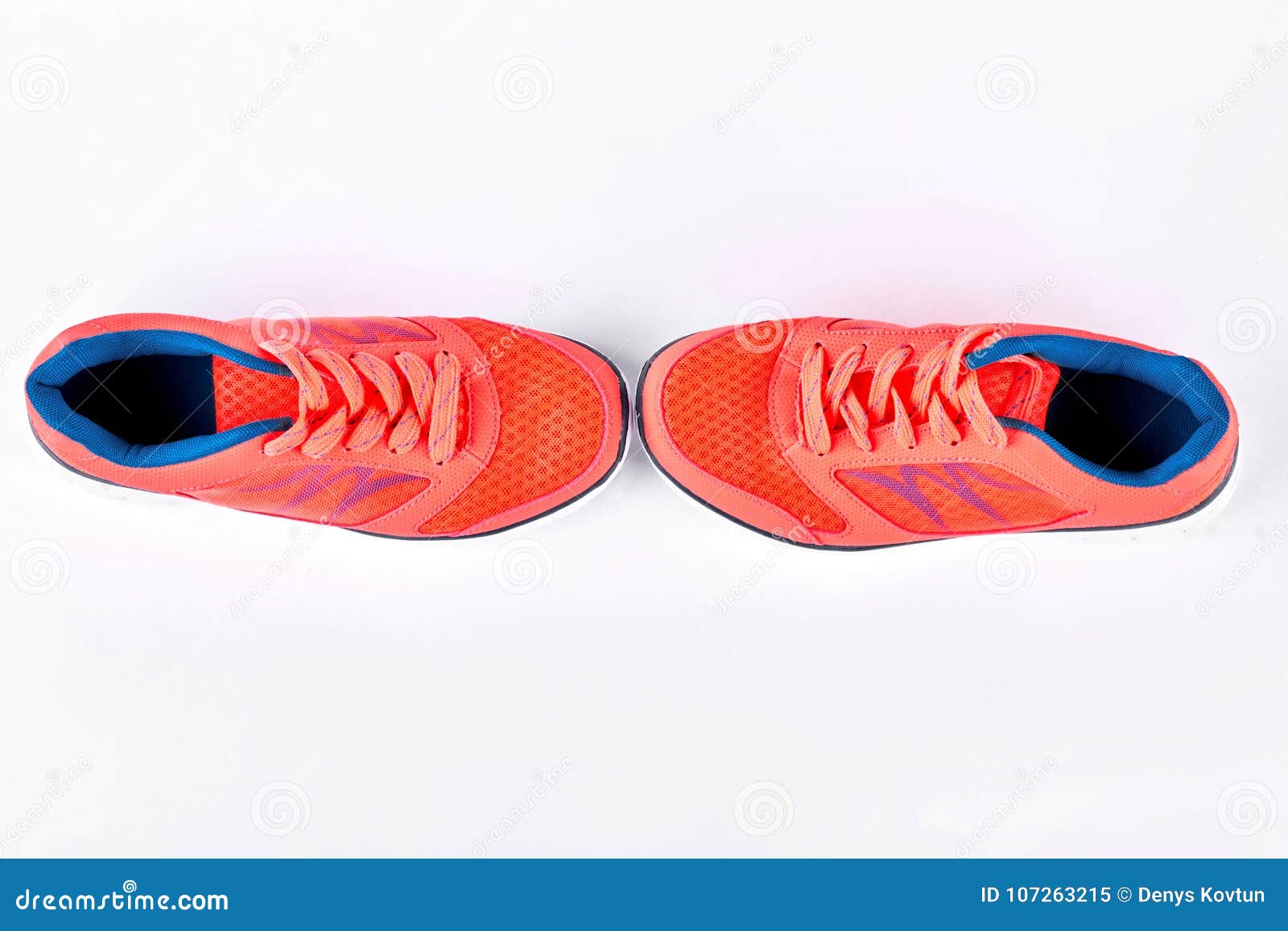 Pair of Sport Shoes, Top View. Stock Image - Image of clothing, color ...