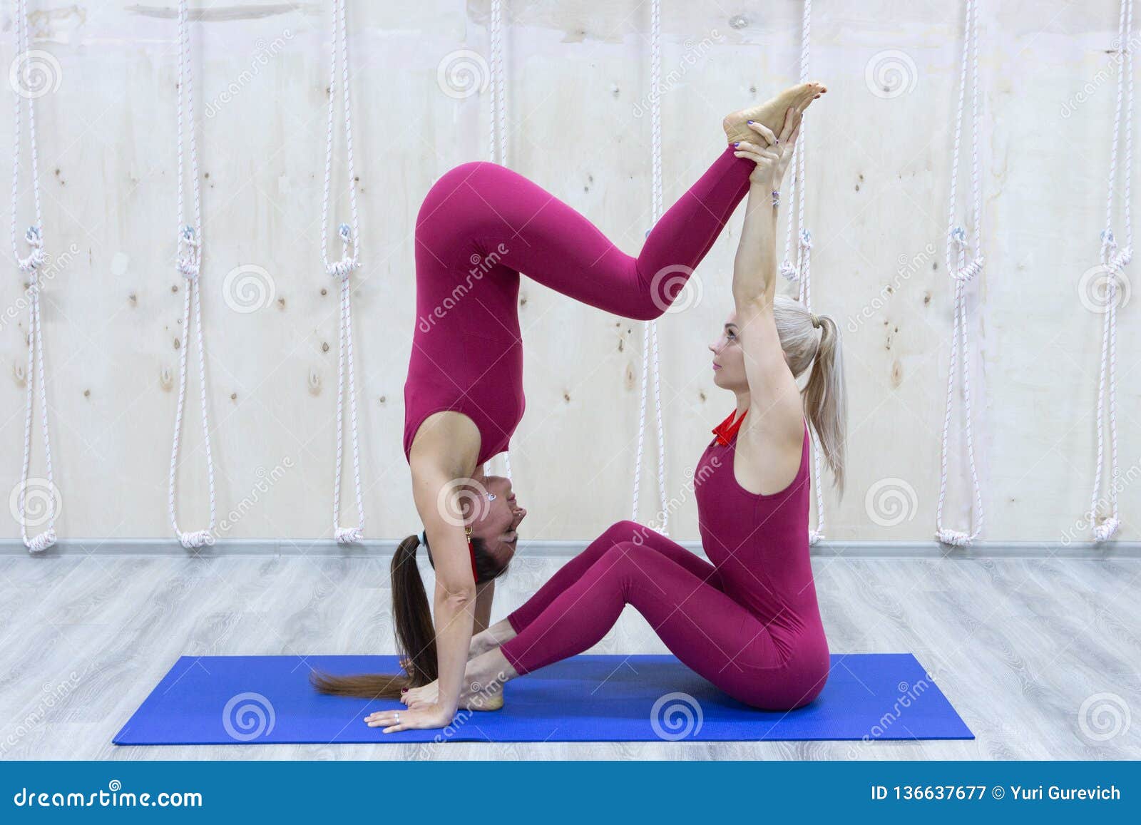 Yoga pose. gymnastics. bridge Stock Photo by ©seenaad 121427392