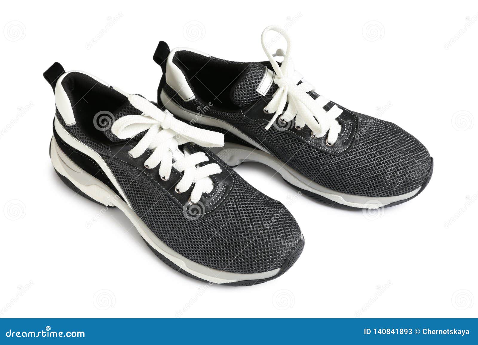 Pair of Stylish Modern Training Shoes Stock Image - Image of foot ...