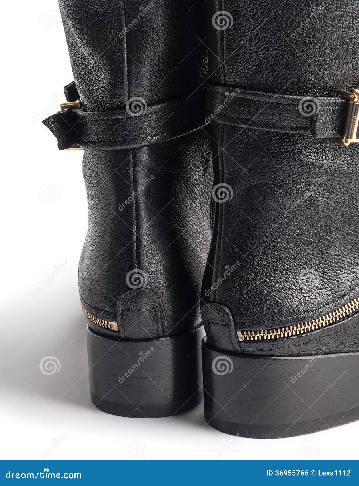 Pair Of Stylish Women's Leather Boots Stock Photo - Image of isolated ...