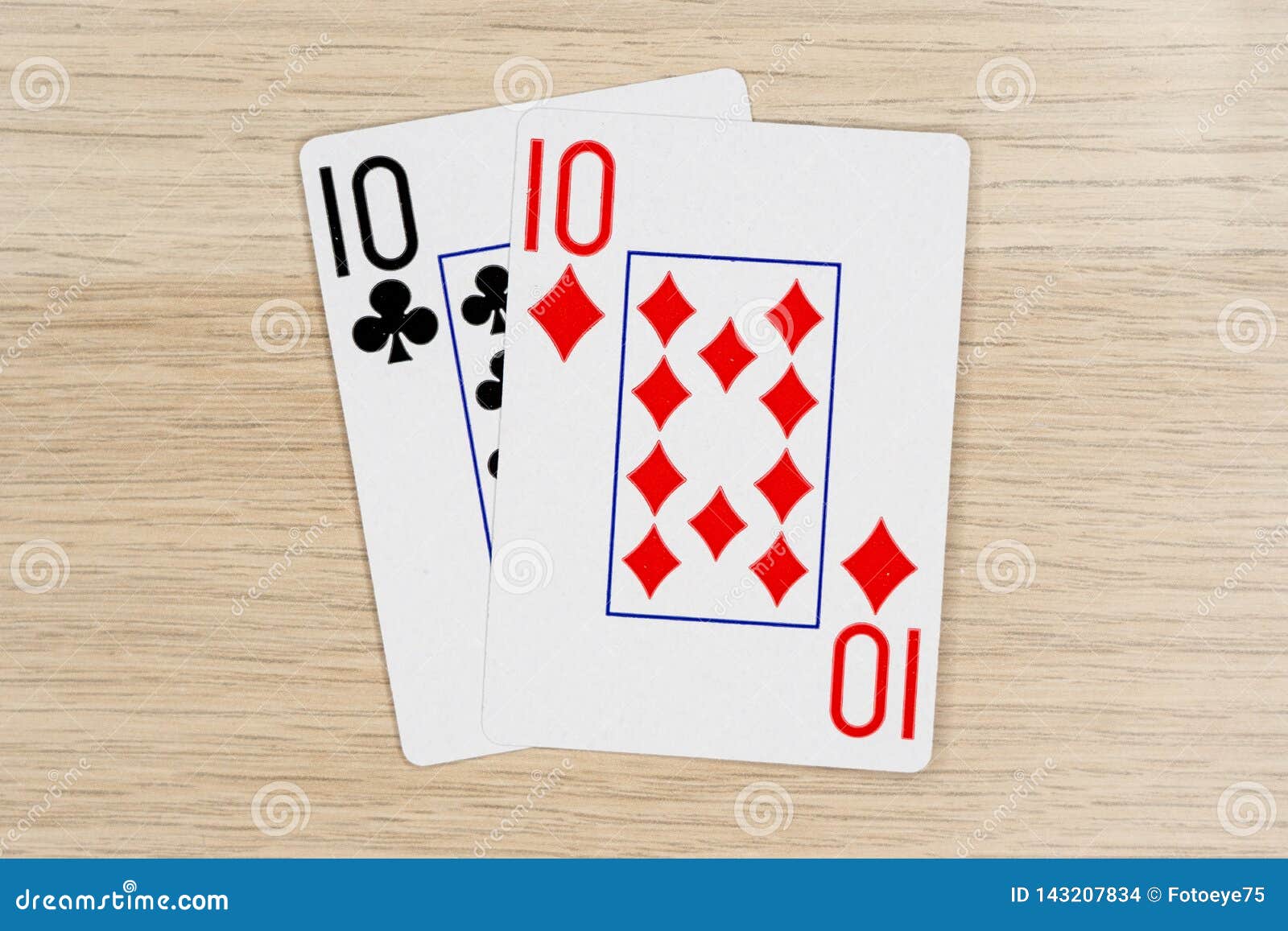 Pair of Tens 10 - Casino Playing Poker Cards Stock - Image of gamble, blackjack: 143207834