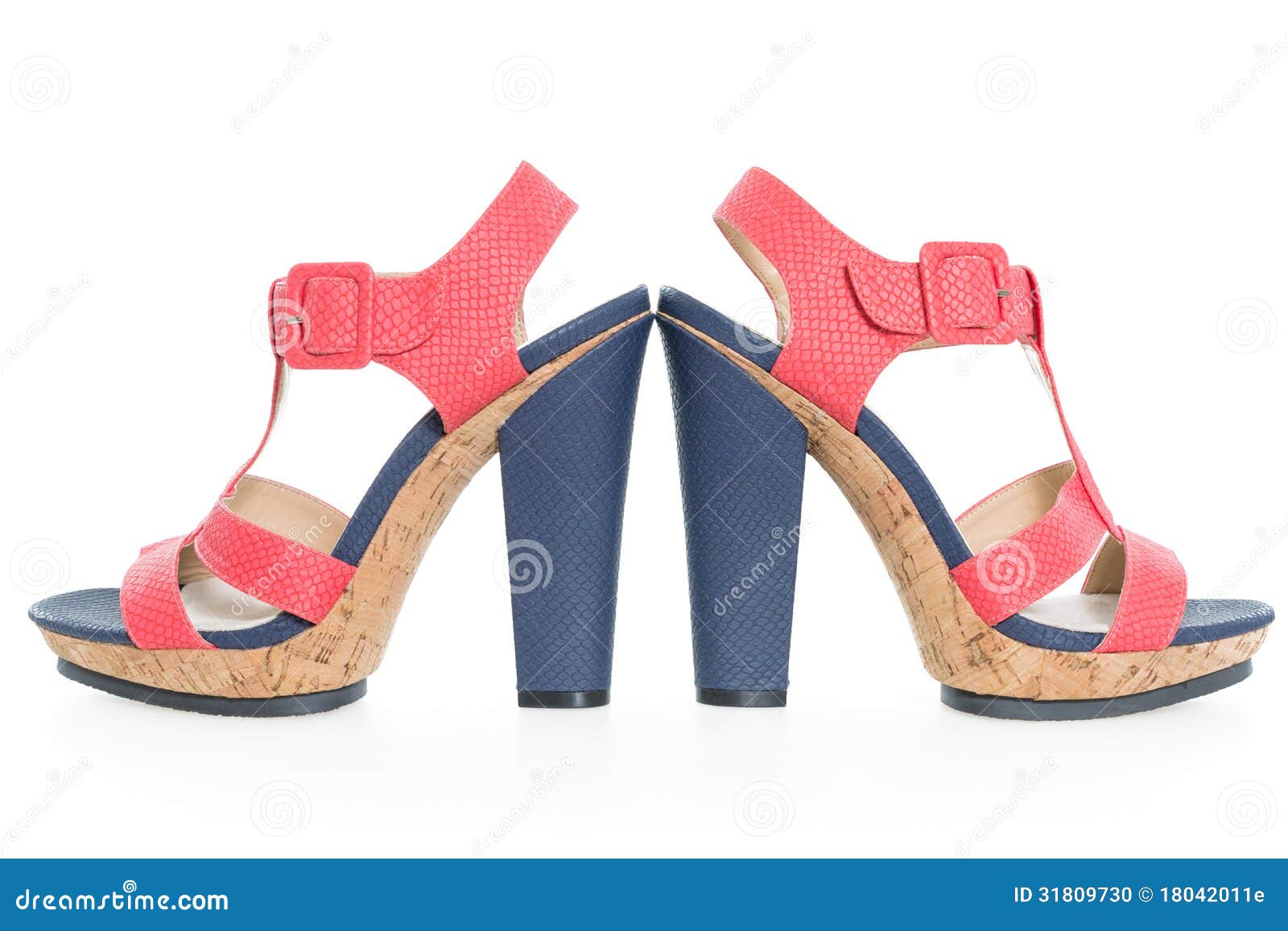 navy blue and pink shoes